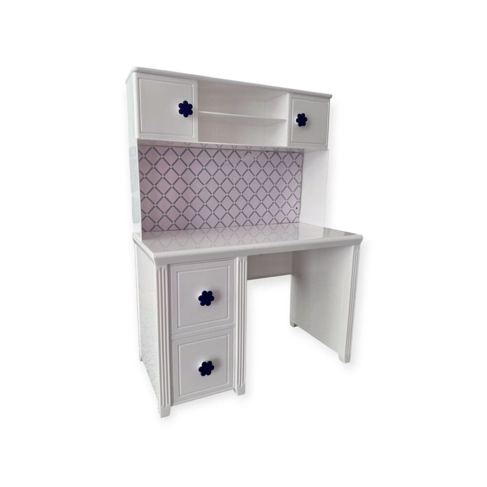 Paradise Kids White Desk for 18" Dolls American Girl Our Generation 15"x11"